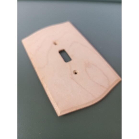 Lot Of Four (4) Raw Wood Single Light Switch Covers Large Old New Stock - Picture 2 of 10